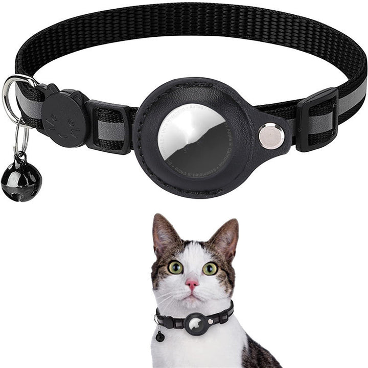 Reflective Collar Waterproof Holder Case For Airtag Air Tag Airtags Tracker Protective Cover Cat Dog Kitten Puppy Nylon Collar